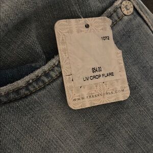 Free People Liv Crop Flare Jeans - Blue